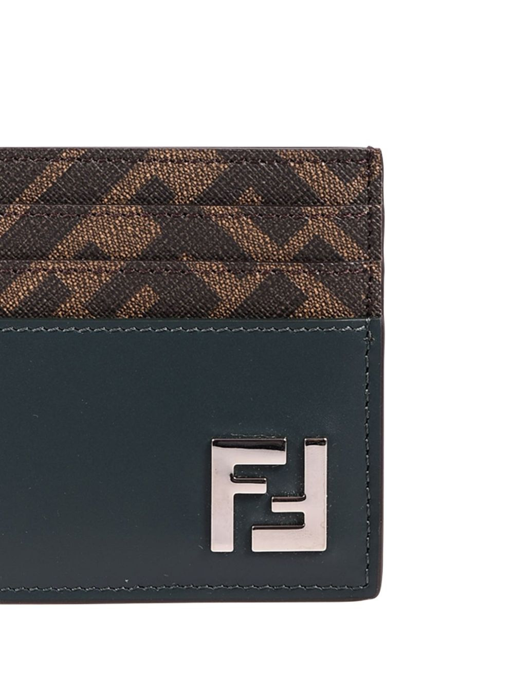 logo-plaque leather cardholder - 4