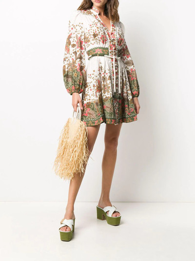 Zimmermann Empire floral-print buttoned dress outlook