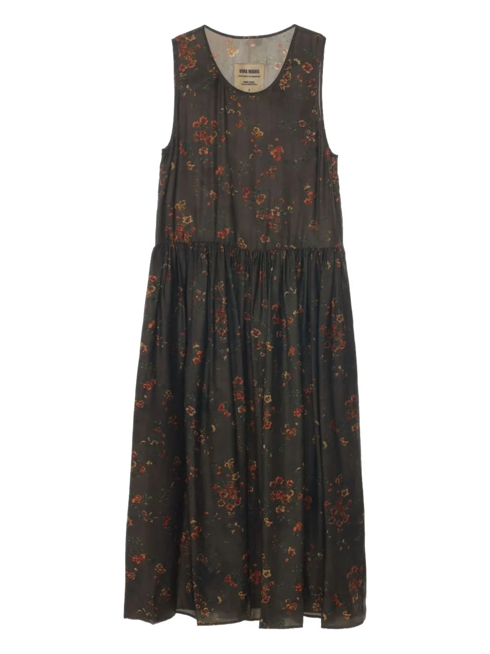 floral-print sleeveless maxi dress - 1