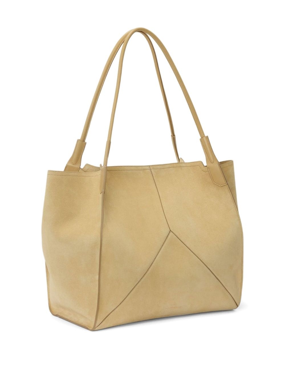 suede panel tote bag - 3