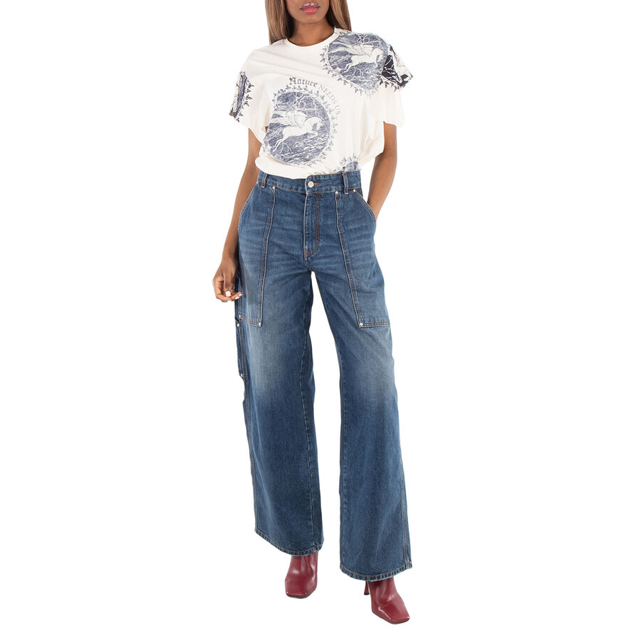 Stella McCartney White Stamp Print Eco Warrior T-Shirt - 6