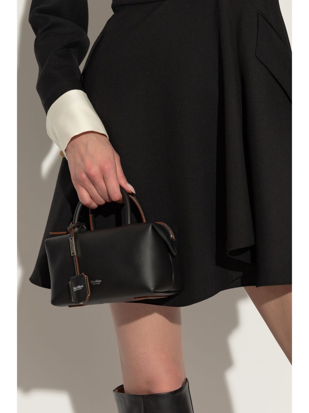 logo-print leather tote bag - 2