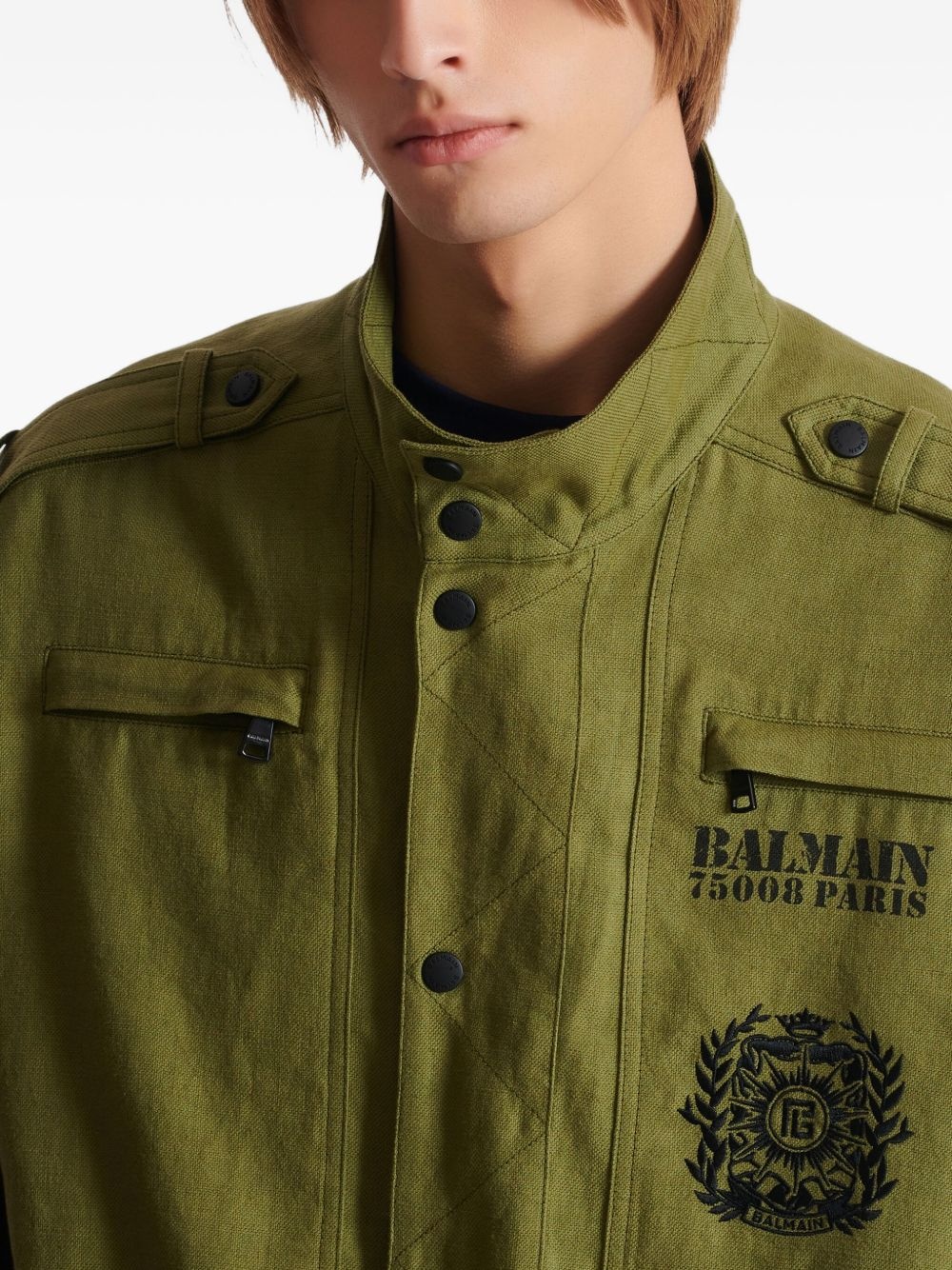 logo-print jacket - 6