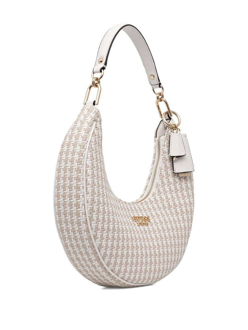 GUESS USA woven charm-detailing tote bag outlook