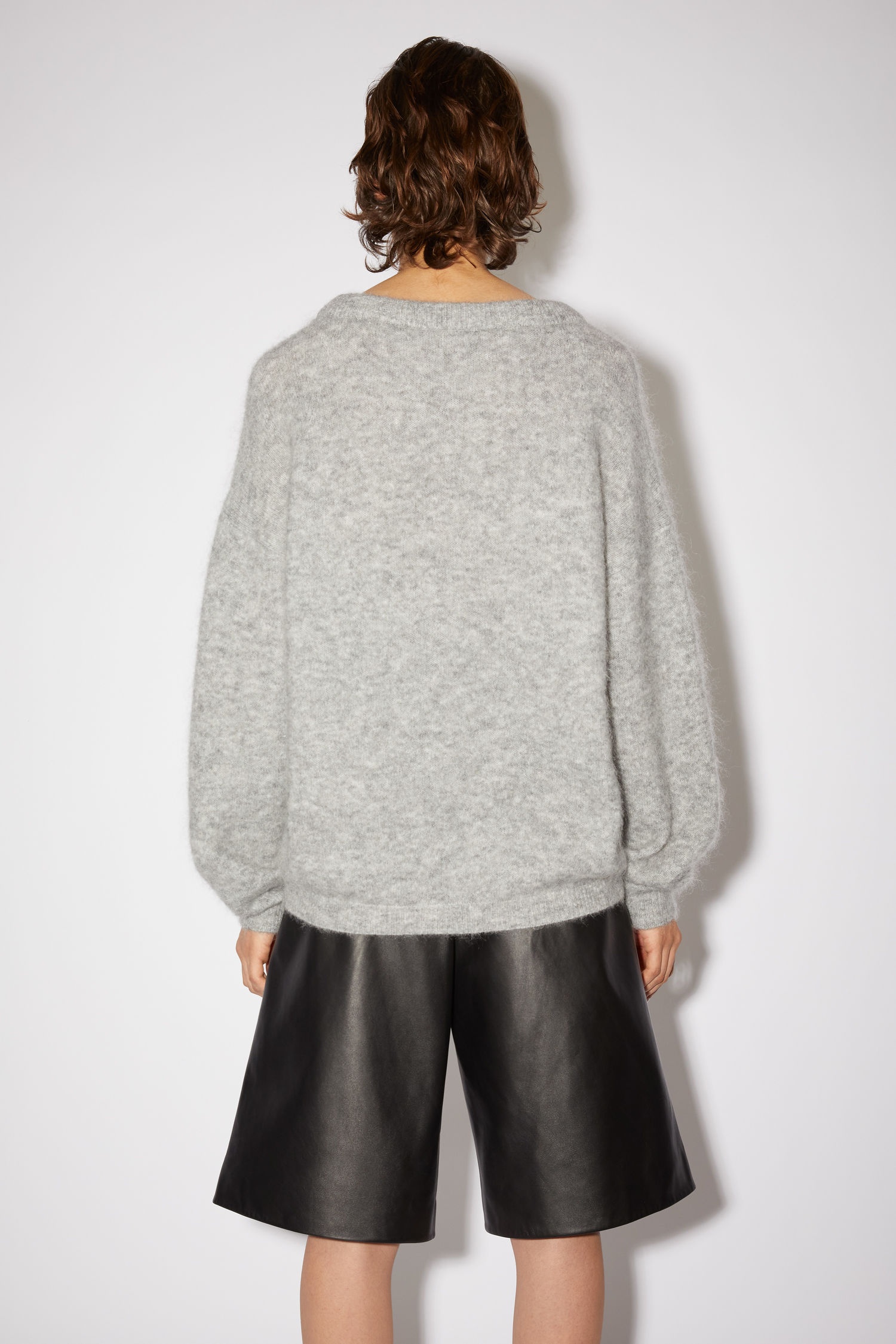 Mohair-blend Sweater - Cold grey melange - 3