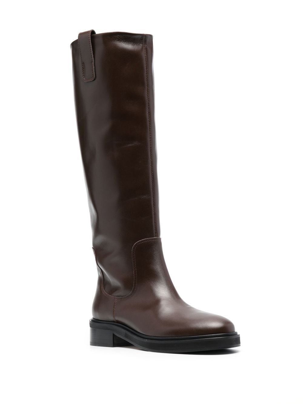 knee-length leather boots - 2