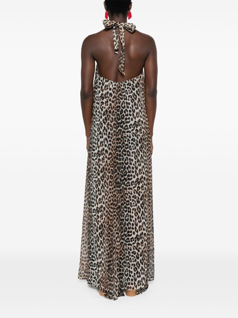 leopard-print maxi dress - 4