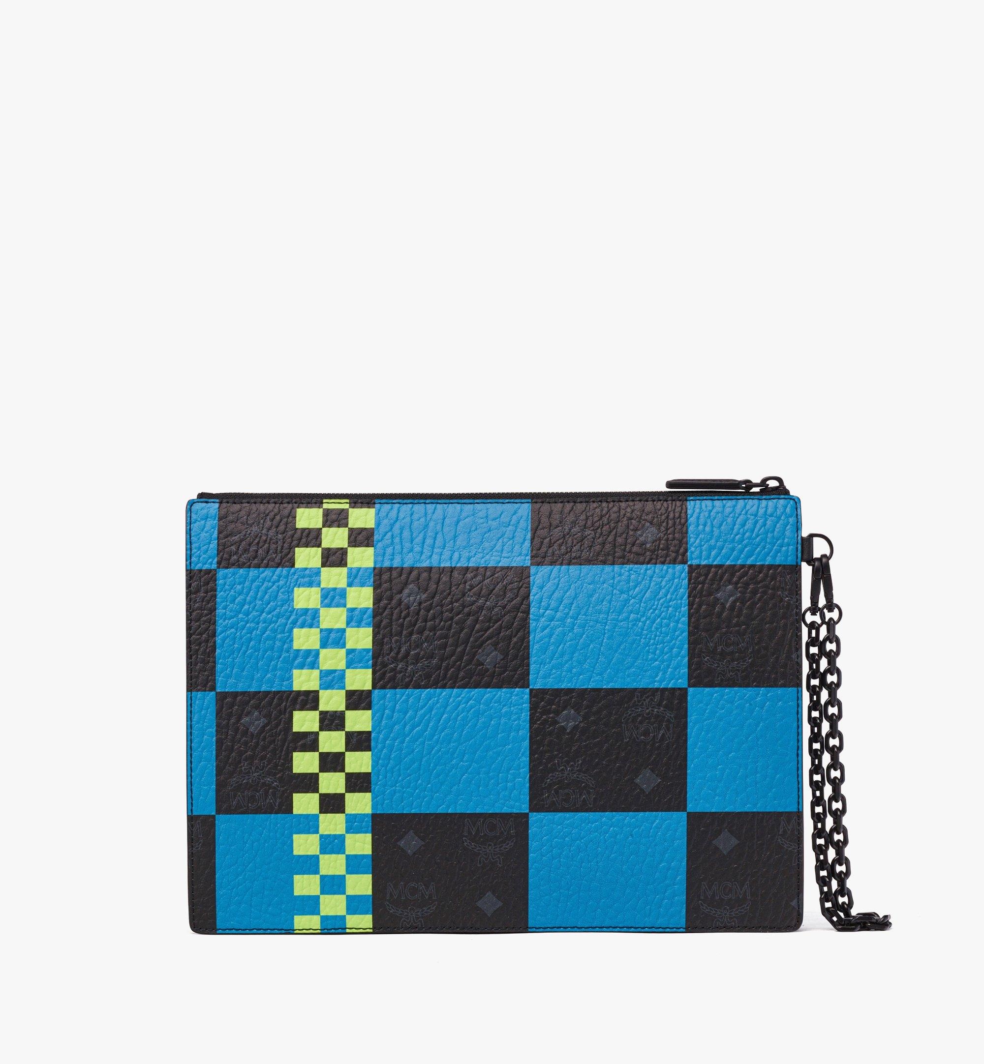 MCM Tech Wristlet Zip Pouch in Checkerboard Visetos - 4