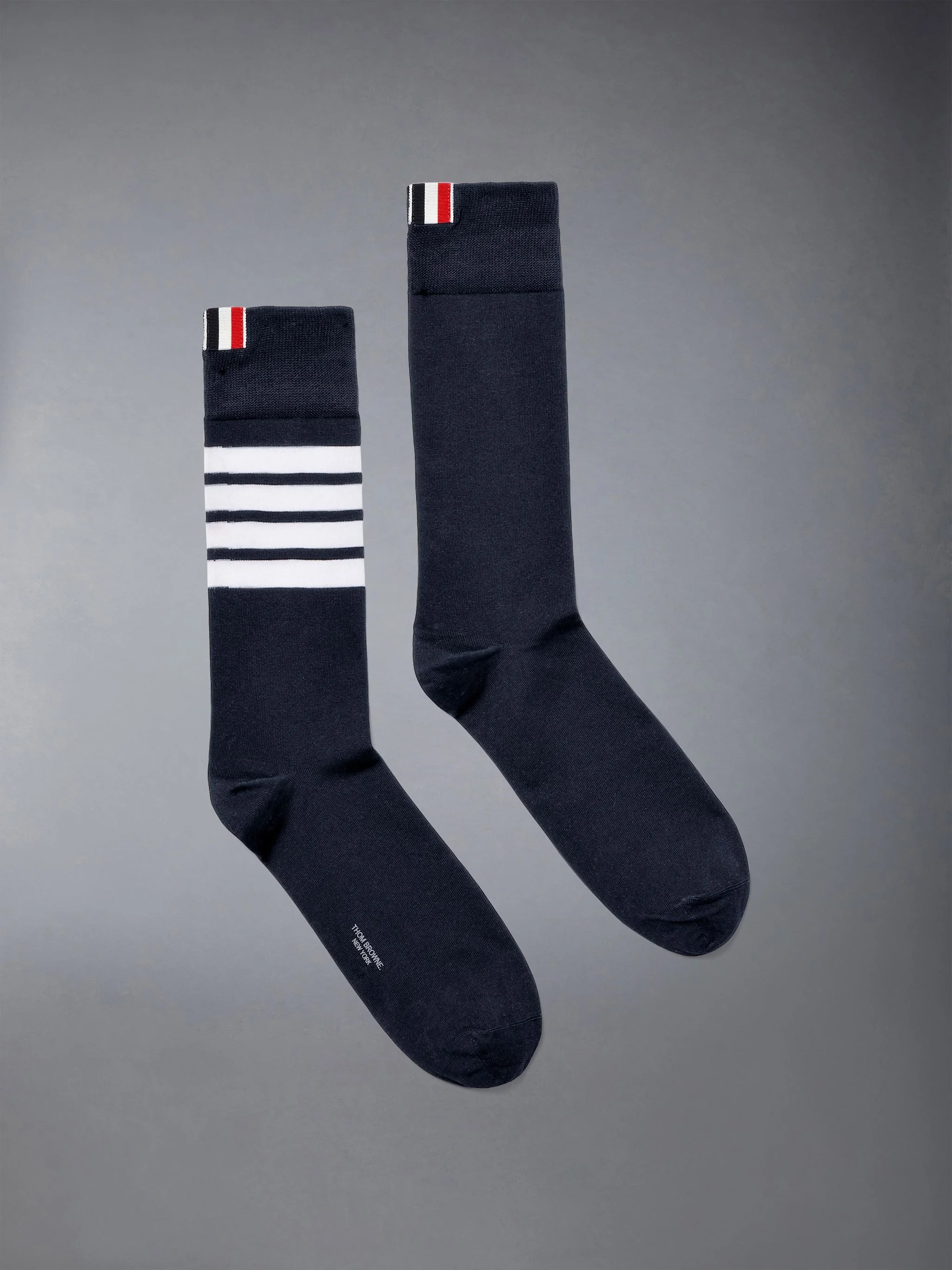 Lightweight Cotton 4-bar Mid Calf Socks - 1