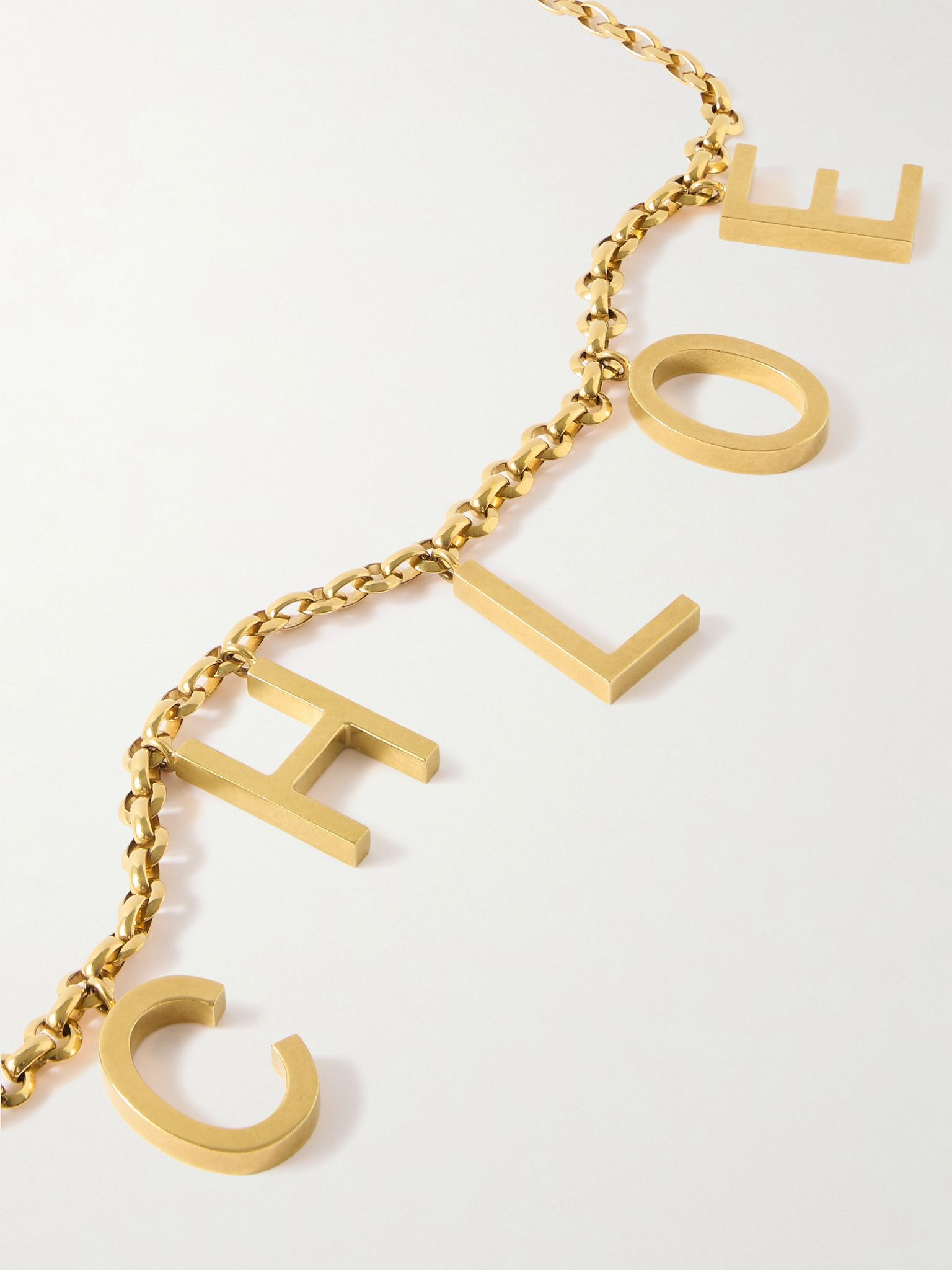 Embellished gold-tone chain belt Gold - 3