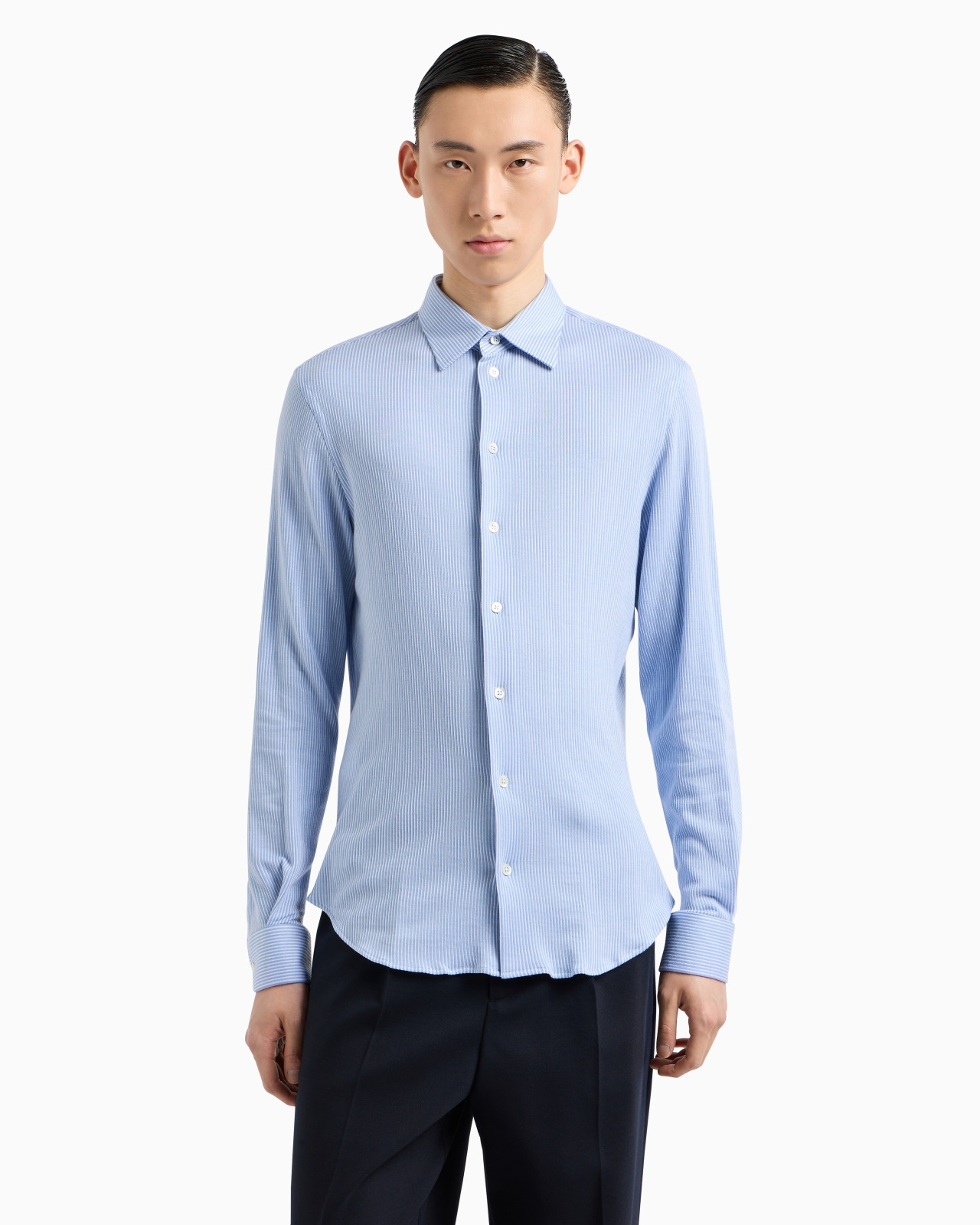 ASV Lyocell-blend striped jersey shirt - 2