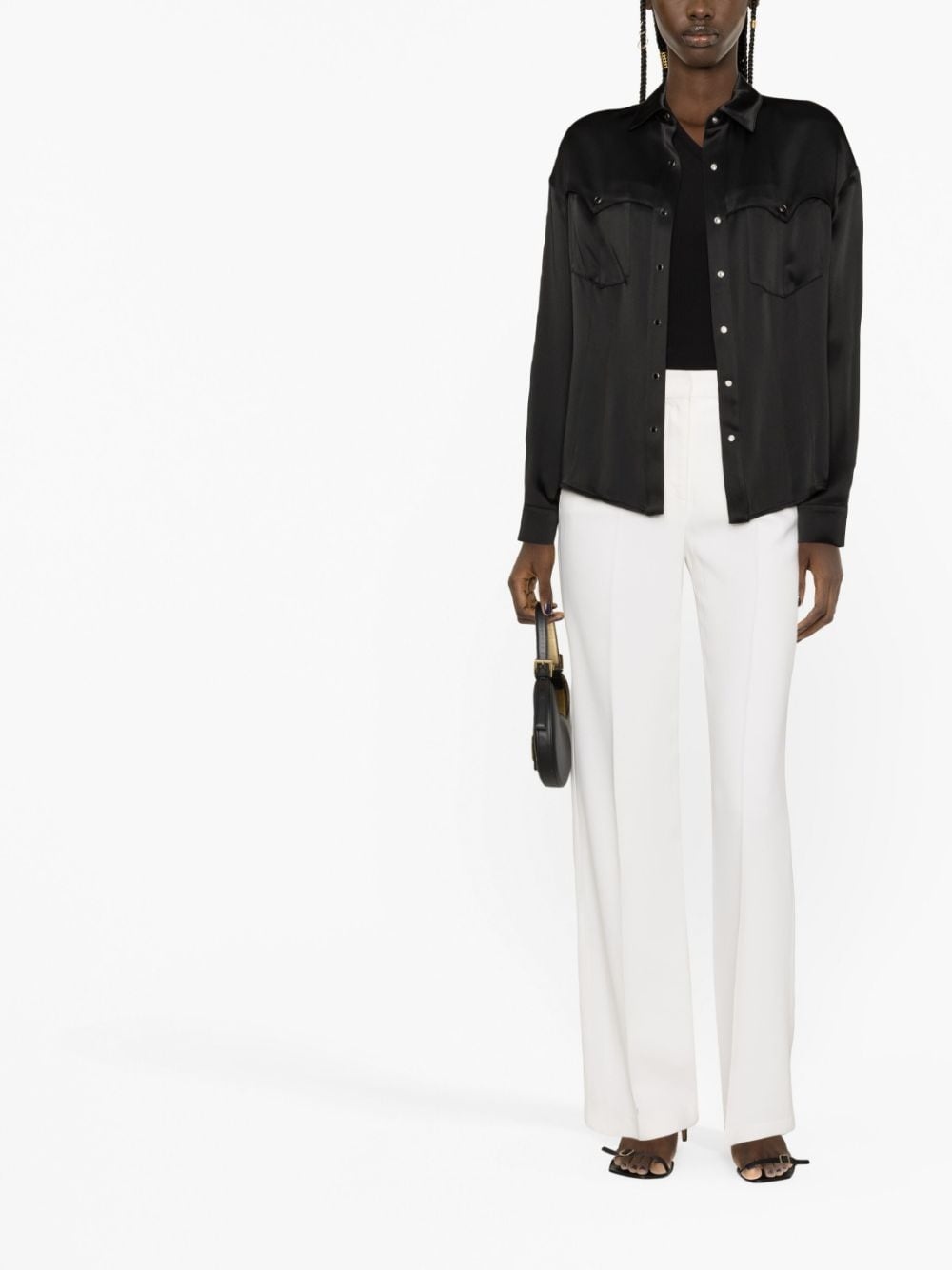 Western-style satin shirt - 2
