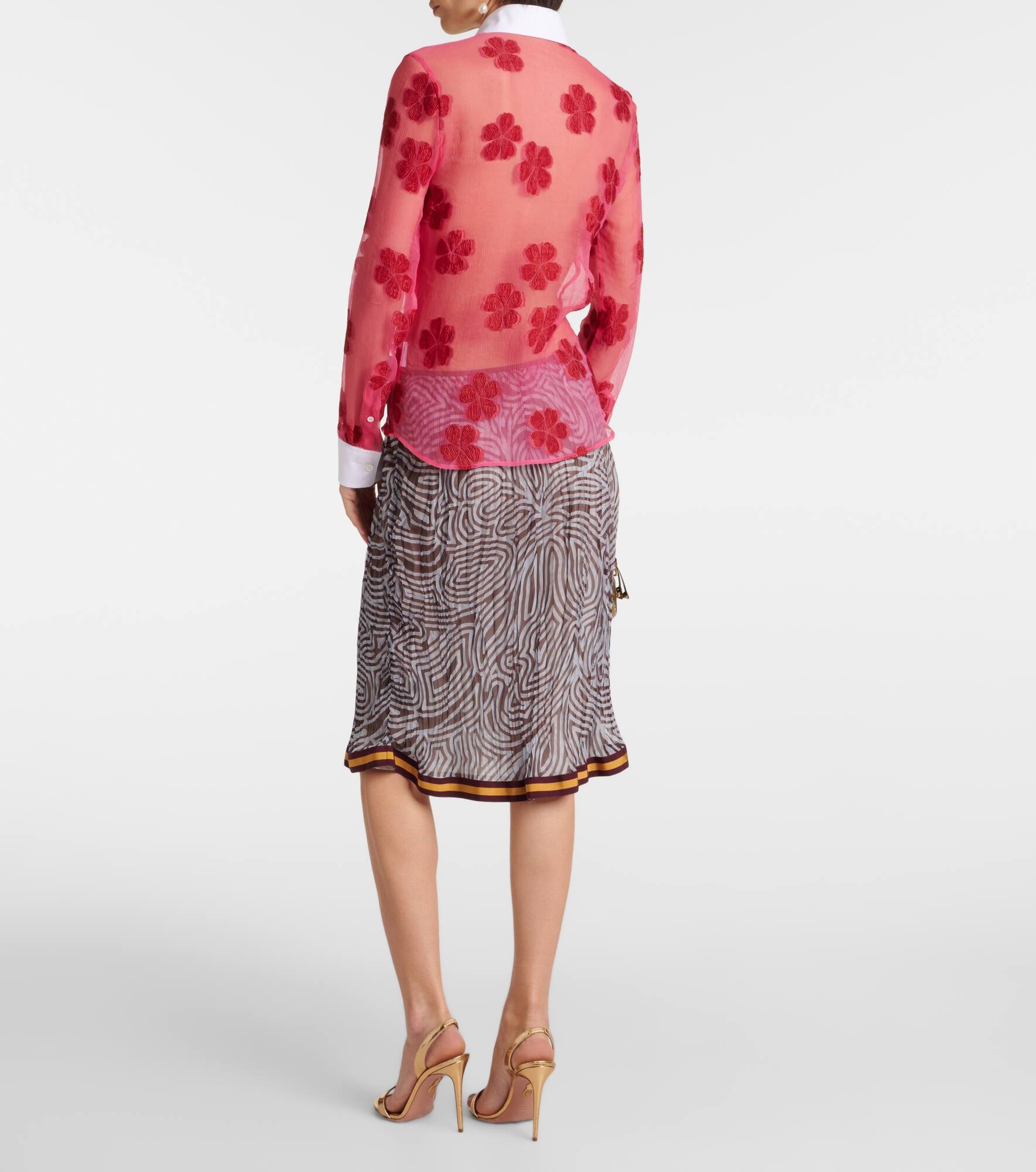 Floral cotton jacquard shirt - 3