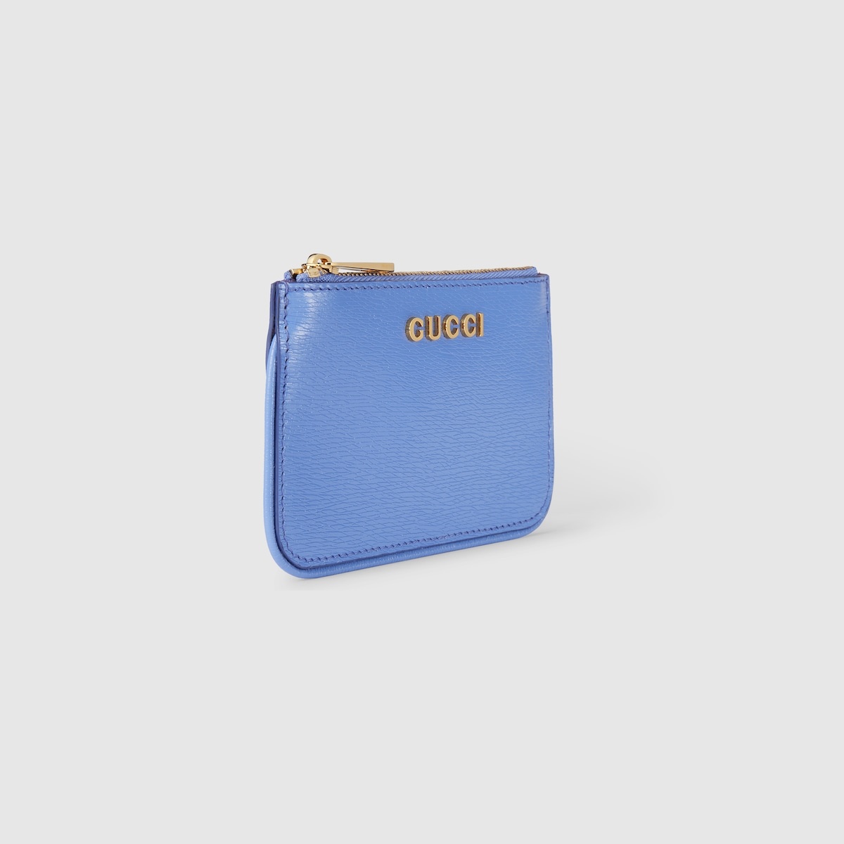 Zip key case with Gucci script - 3