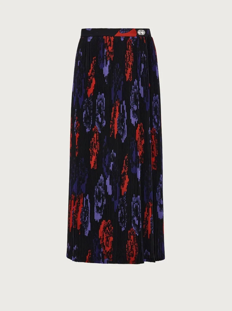 PLEATED WOOL SKIRT - 1