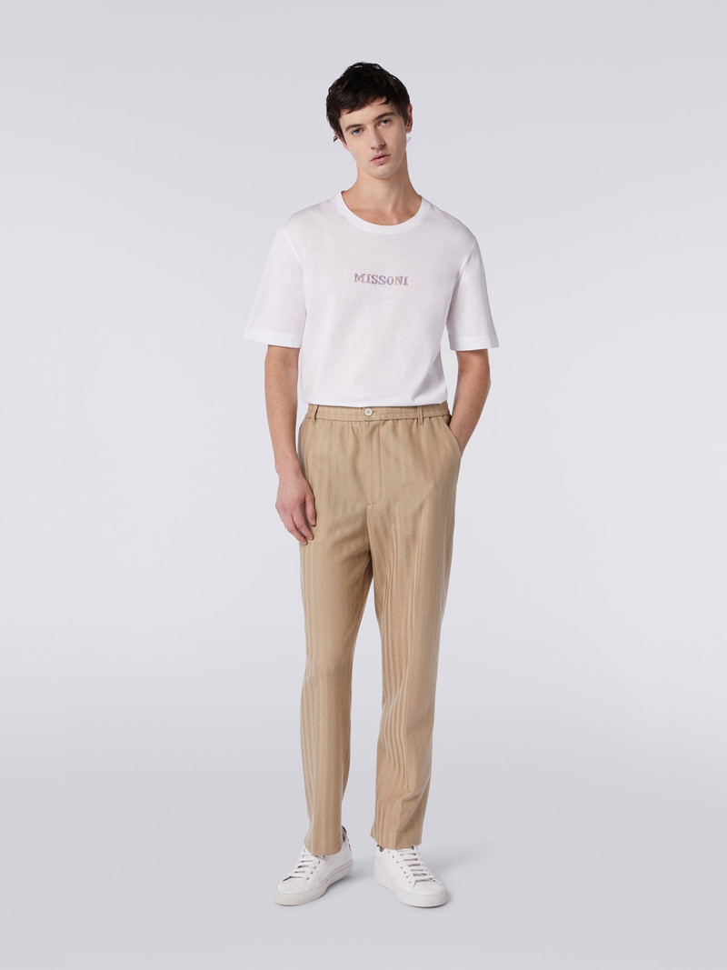 Missoni Viscose and cotton chevron trousers with ironed crease outlook
