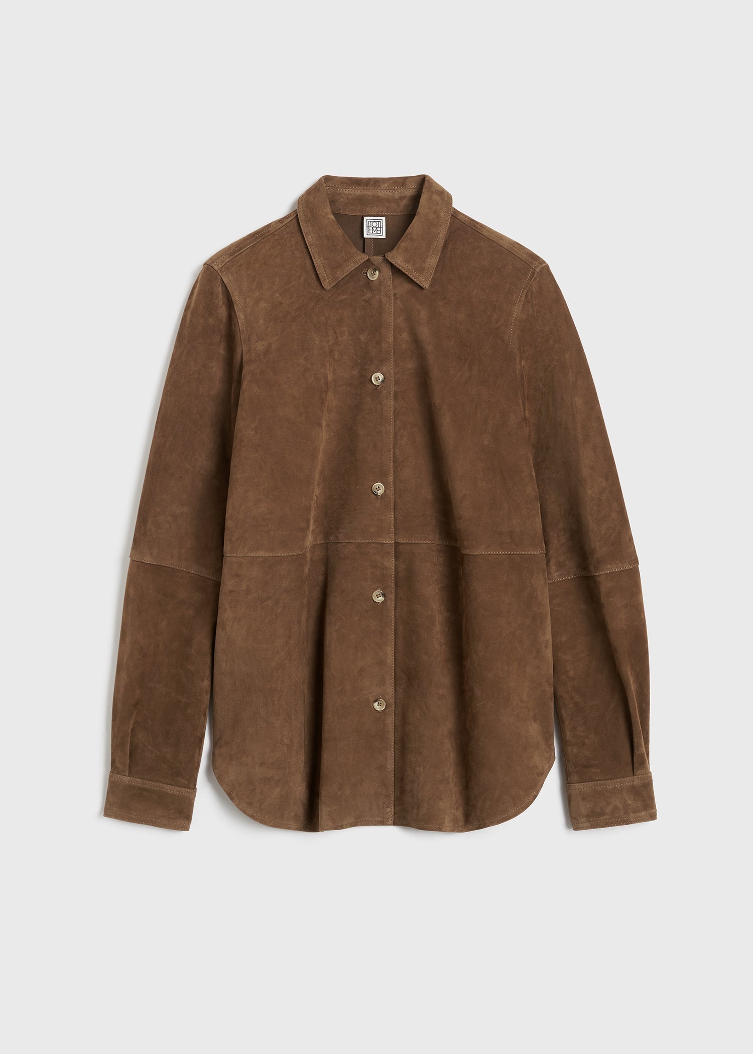 Soft suede shirt tobacco - 1