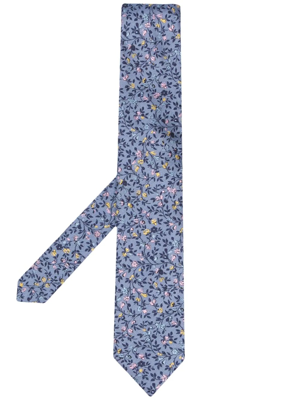 floral silk tie - 1