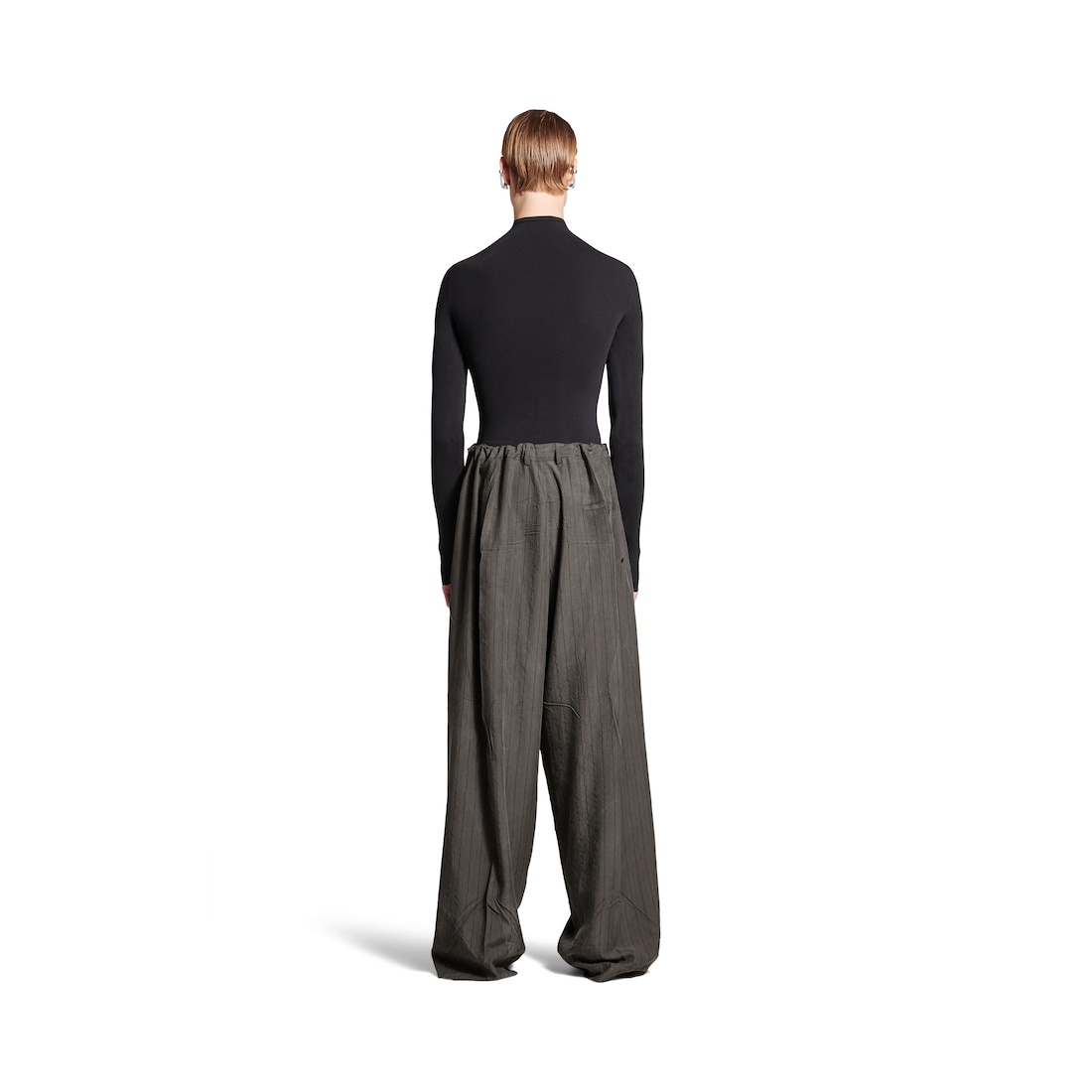 Men's Fluid Tailored Pants in Grey - 4