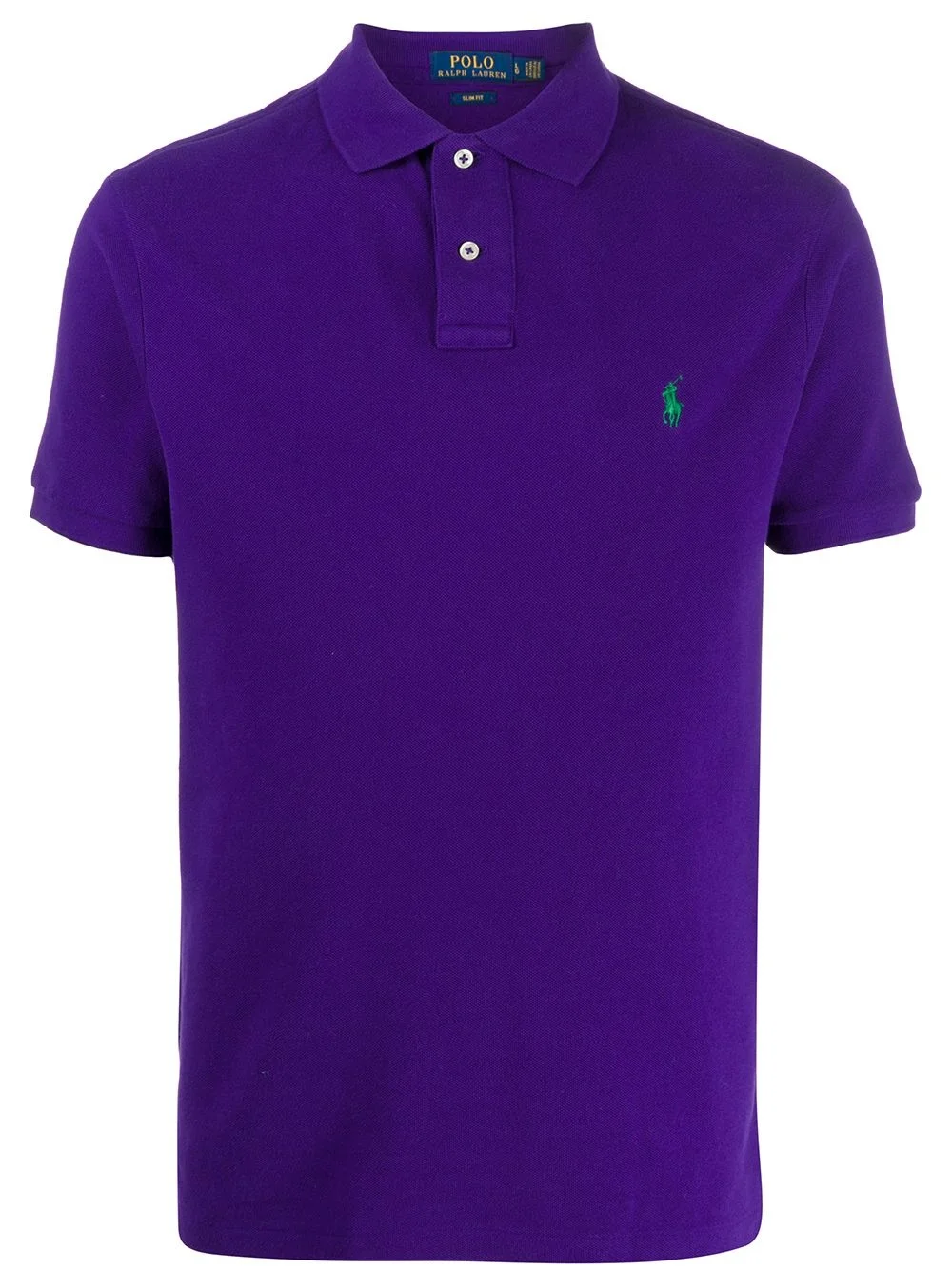 short sleeve embroidered logo polo shirt - 1