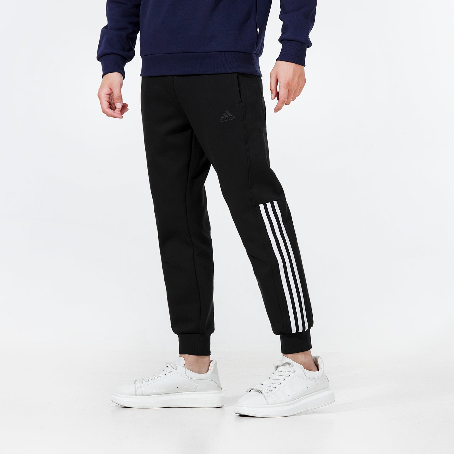 Men's adidas Fi Dk Slim Pnt Knit Bundle Feet Sports Pants/Trousers/Joggers Black H39227 - 5