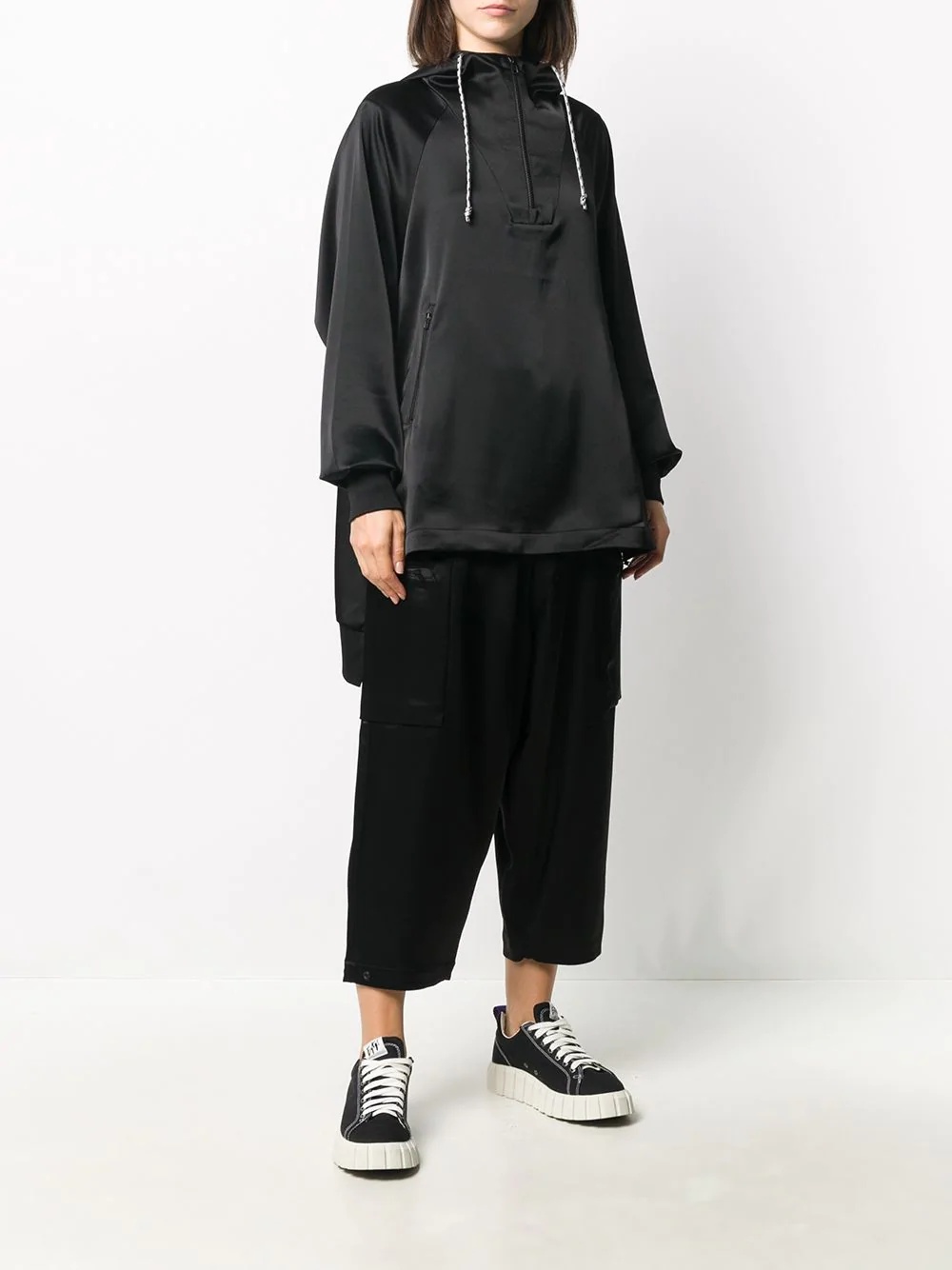 long asymmetric hoodie - 3