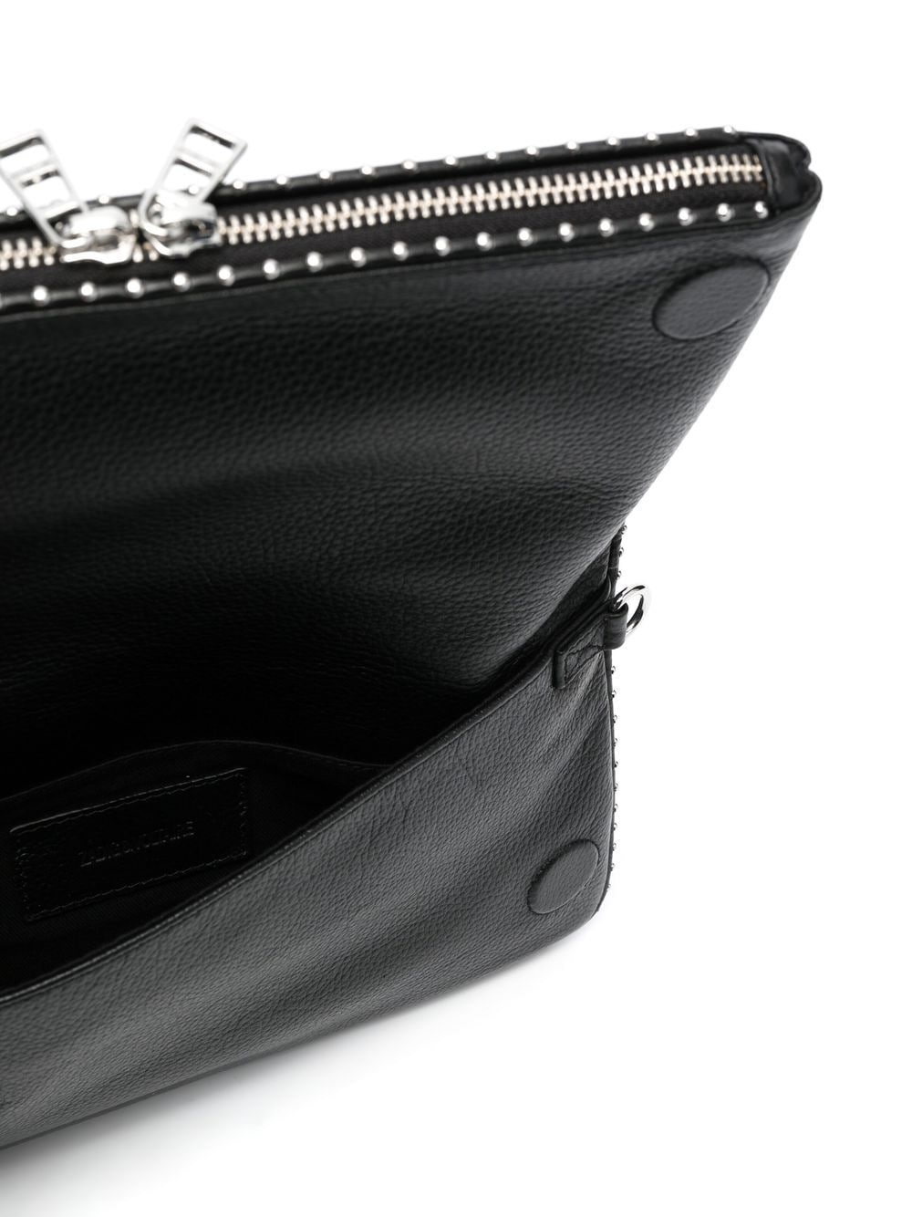 logo-plaque stud-embellished shoulder bag - 4