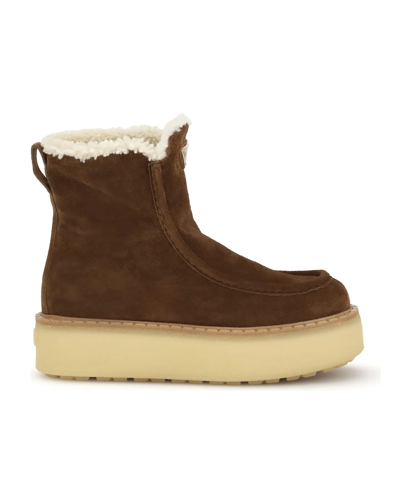 Suede And Shearling Ankle Boots - 1