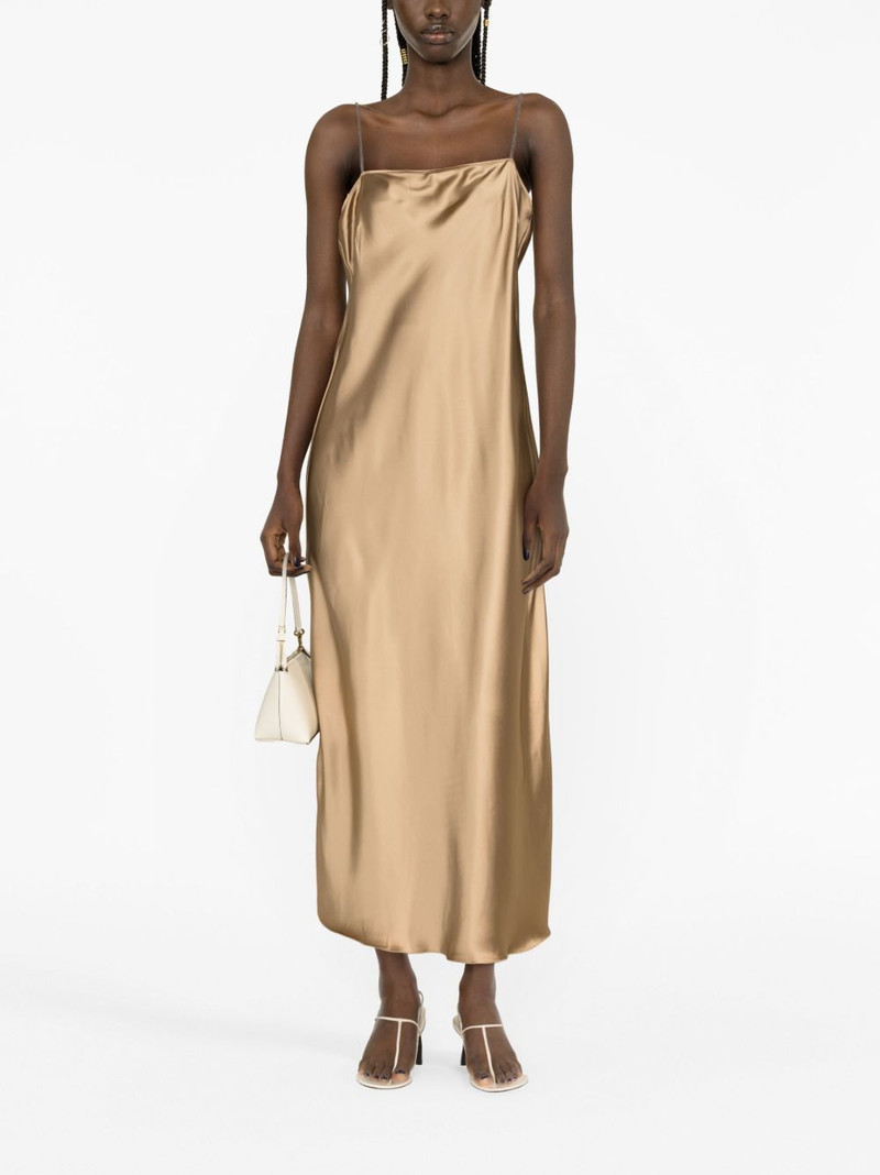 FABIANA FILIPPI satin slip midi dress outlook