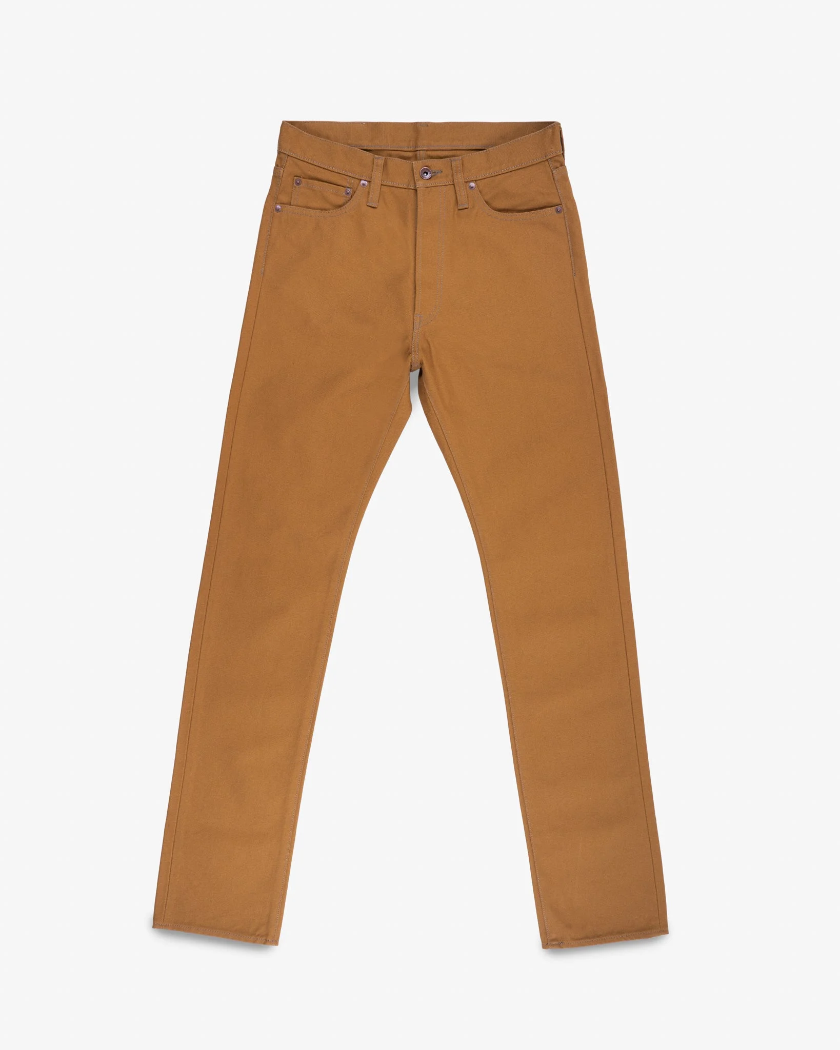 IH-888D 17OZ DUCK RELAXED TAPERED CUT JEANS - BROWN - 1