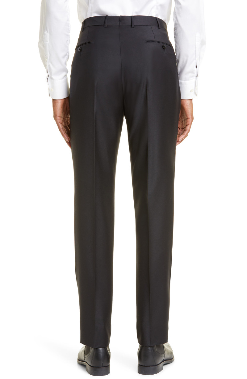 ZEGNA Flat Front Slim Fit Wool Pants outlook