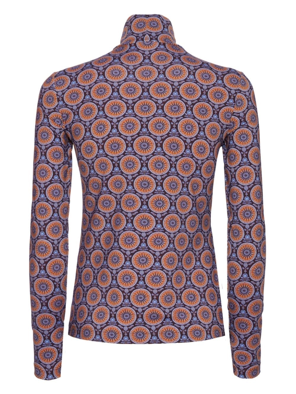 geometric-pattern turtleneck - 5