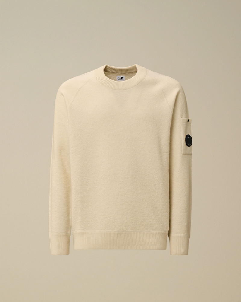 Merino Wool Felted Crewneck Lens Sweater 1