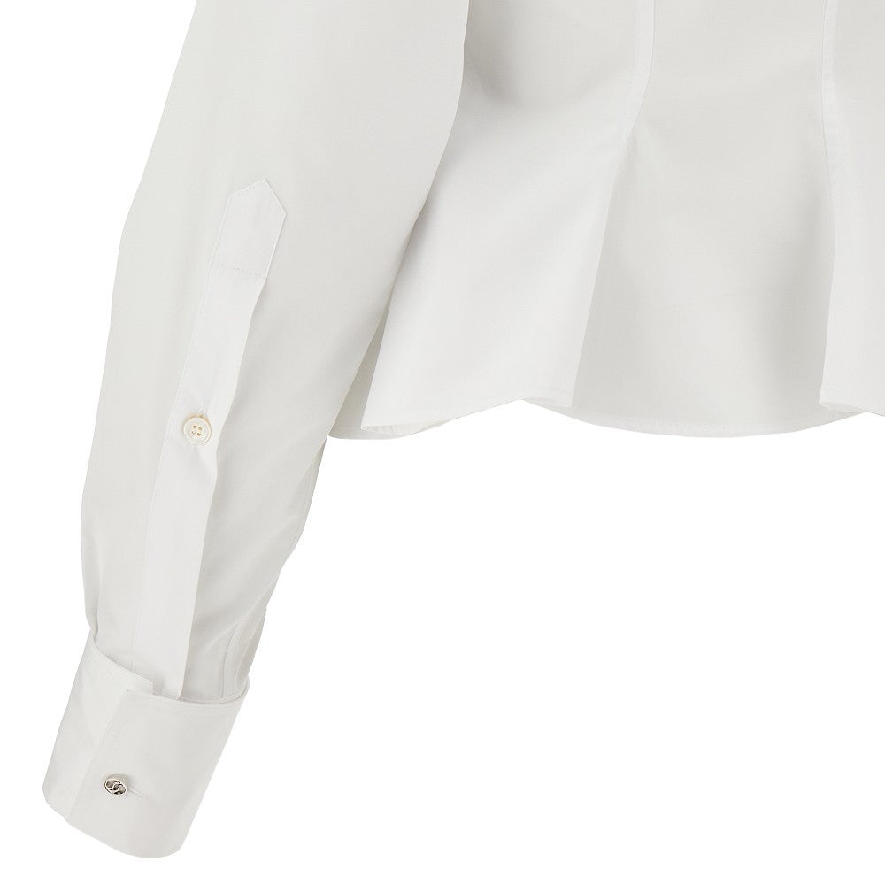 POPLIN SHIRT WITH PEPLUM BOTTON - 4