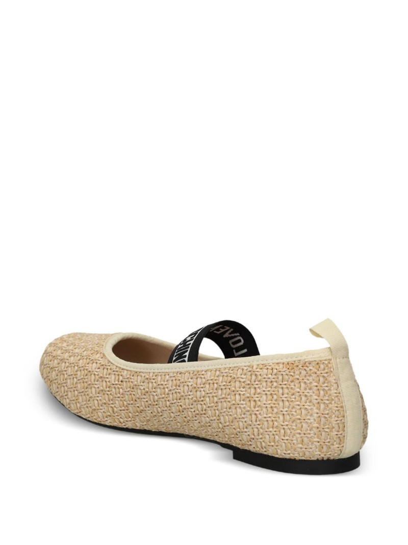 logo-strap ballerina shoes 3