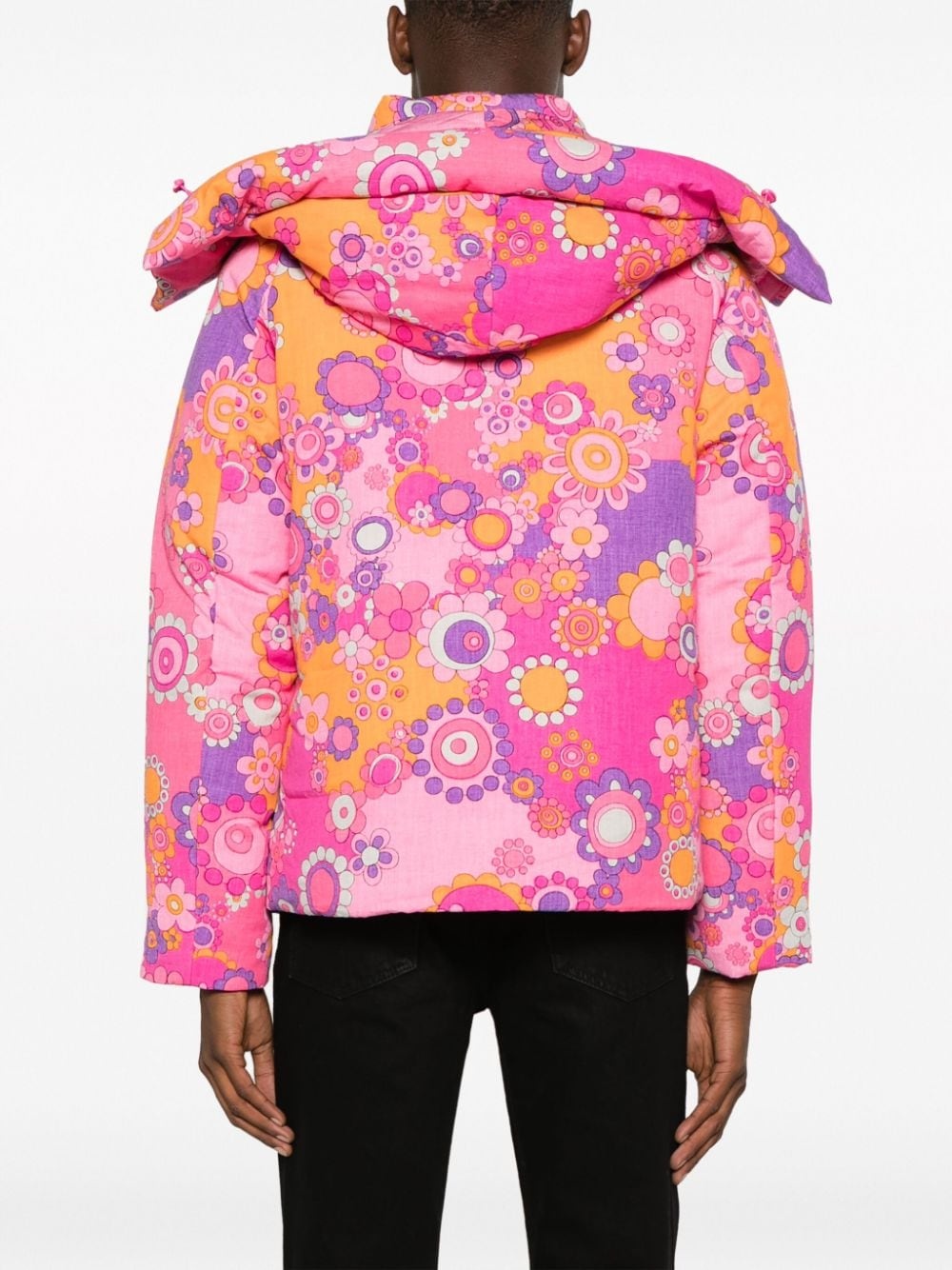 floral-print padded jacket - 4