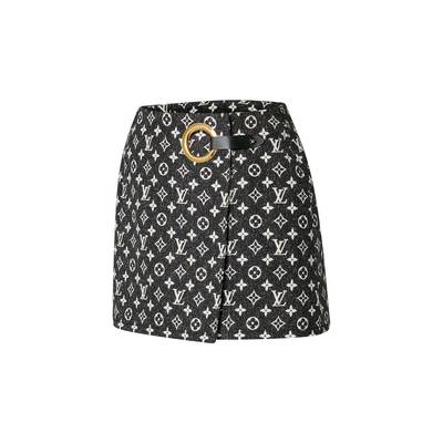 Louis Vuitton Monogram Denim Mini Wrap Skirt outlook