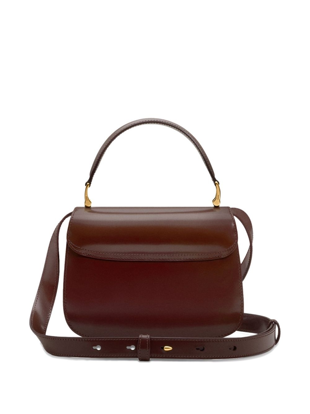 heart-logo leather shoulder bag - 4