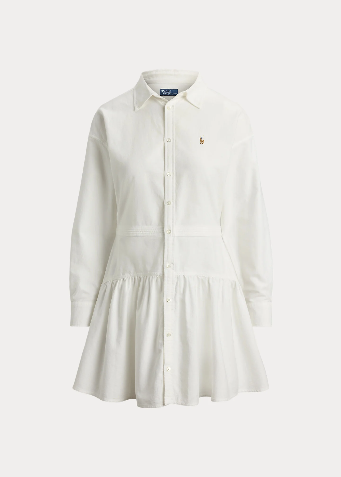Cotton Oxford Paneled Shirtdress - 1