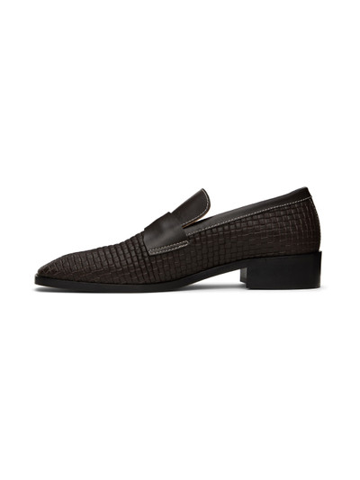 WALES BONNER Brown Woven Loafers outlook