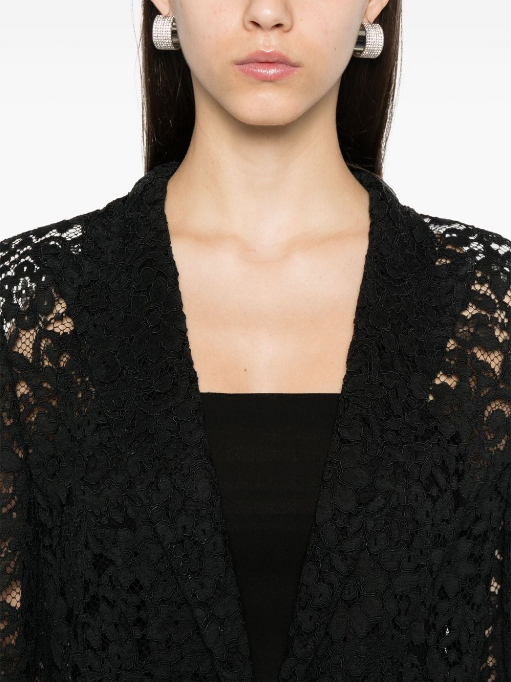 corded-lace blazer - 5