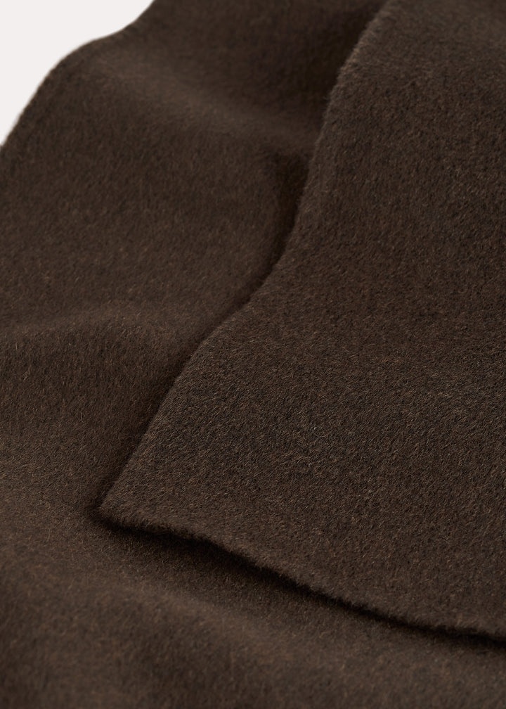 Long doublé scarf chocolate melange - 5