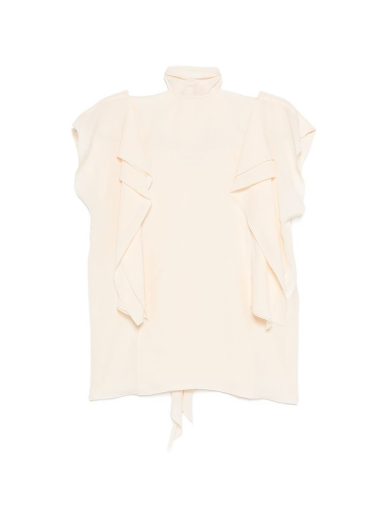 ruffled tie blouse 1