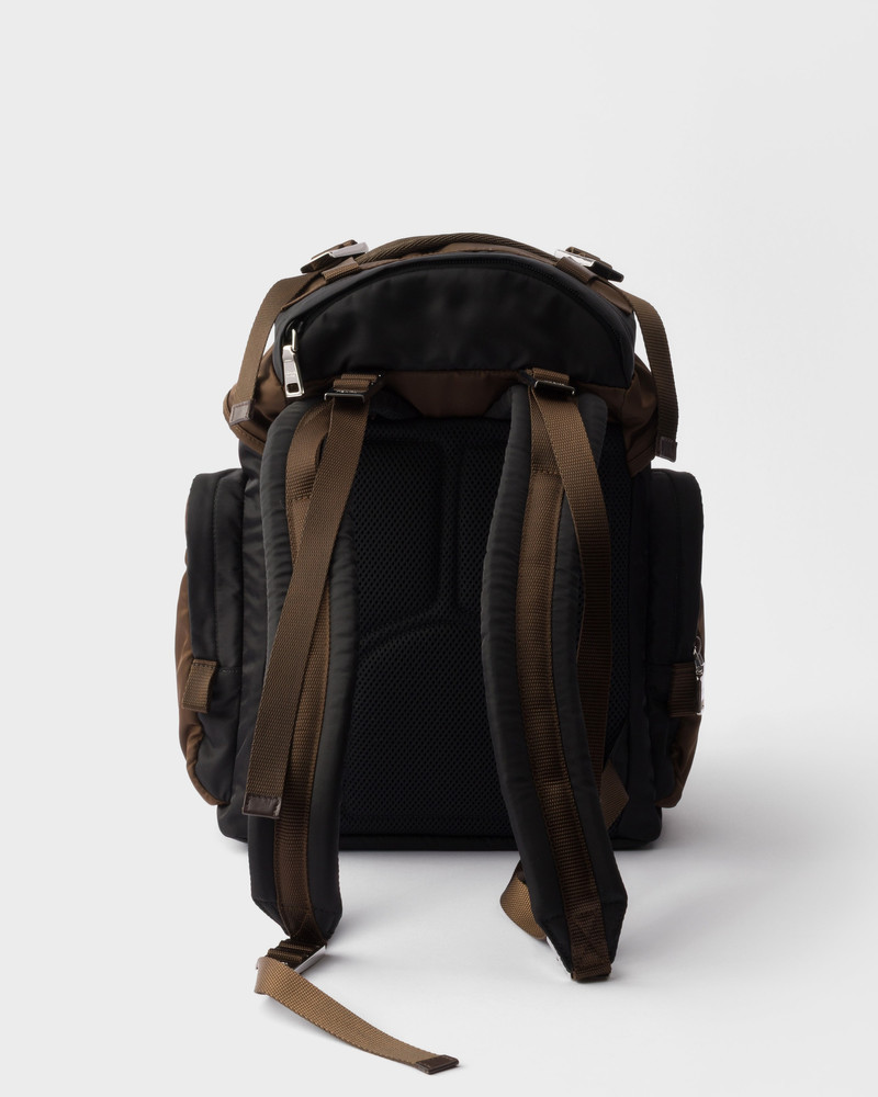 Re-Nylon and Saffiano leather backpack 4