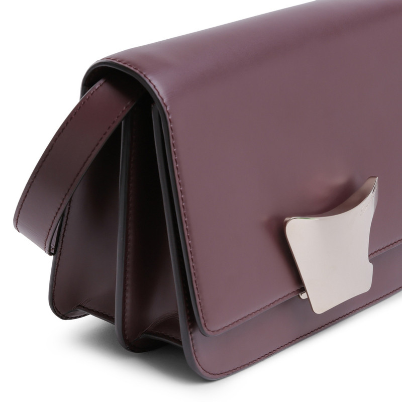 Burgundy leather crossbody bag 4