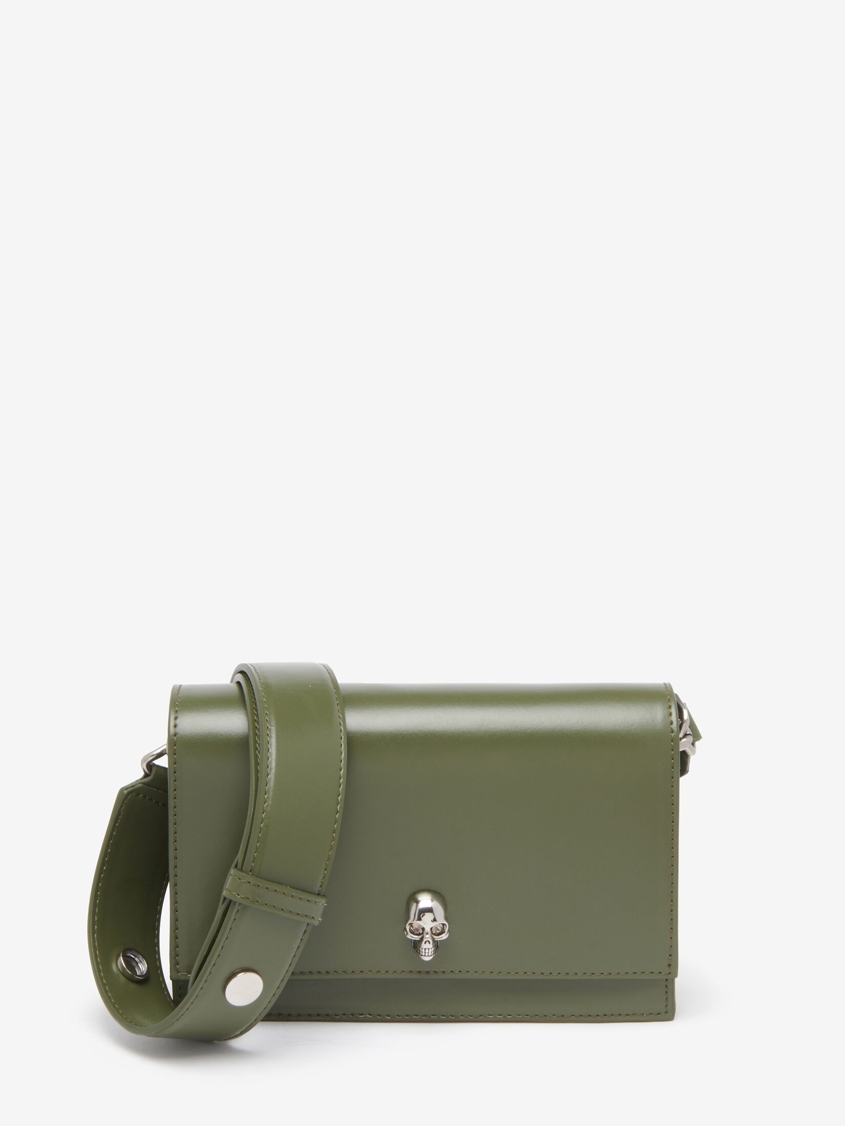 Women's The Biker Small Skull Bag in Khaki - 1