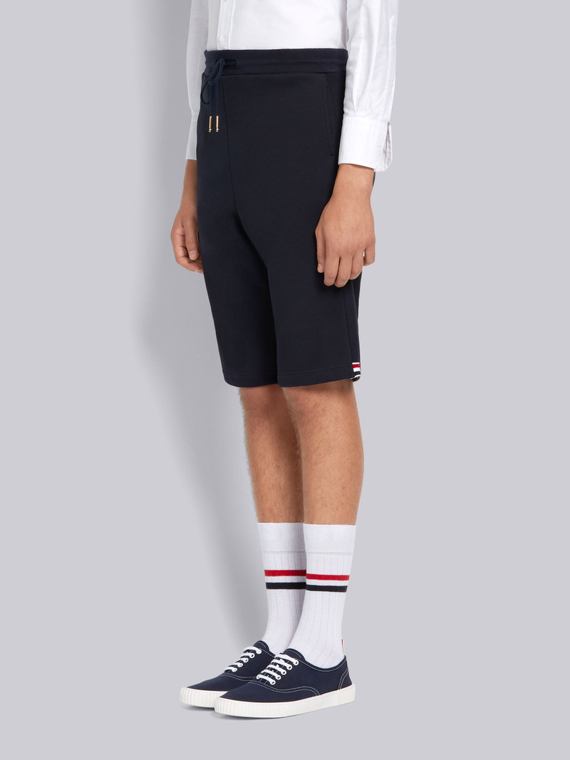 Thom Browne Navy Cotton Loopback Side Stripe Insert Sweat Short outlook