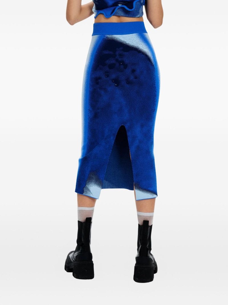 elastic-waistband midi skirt 6
