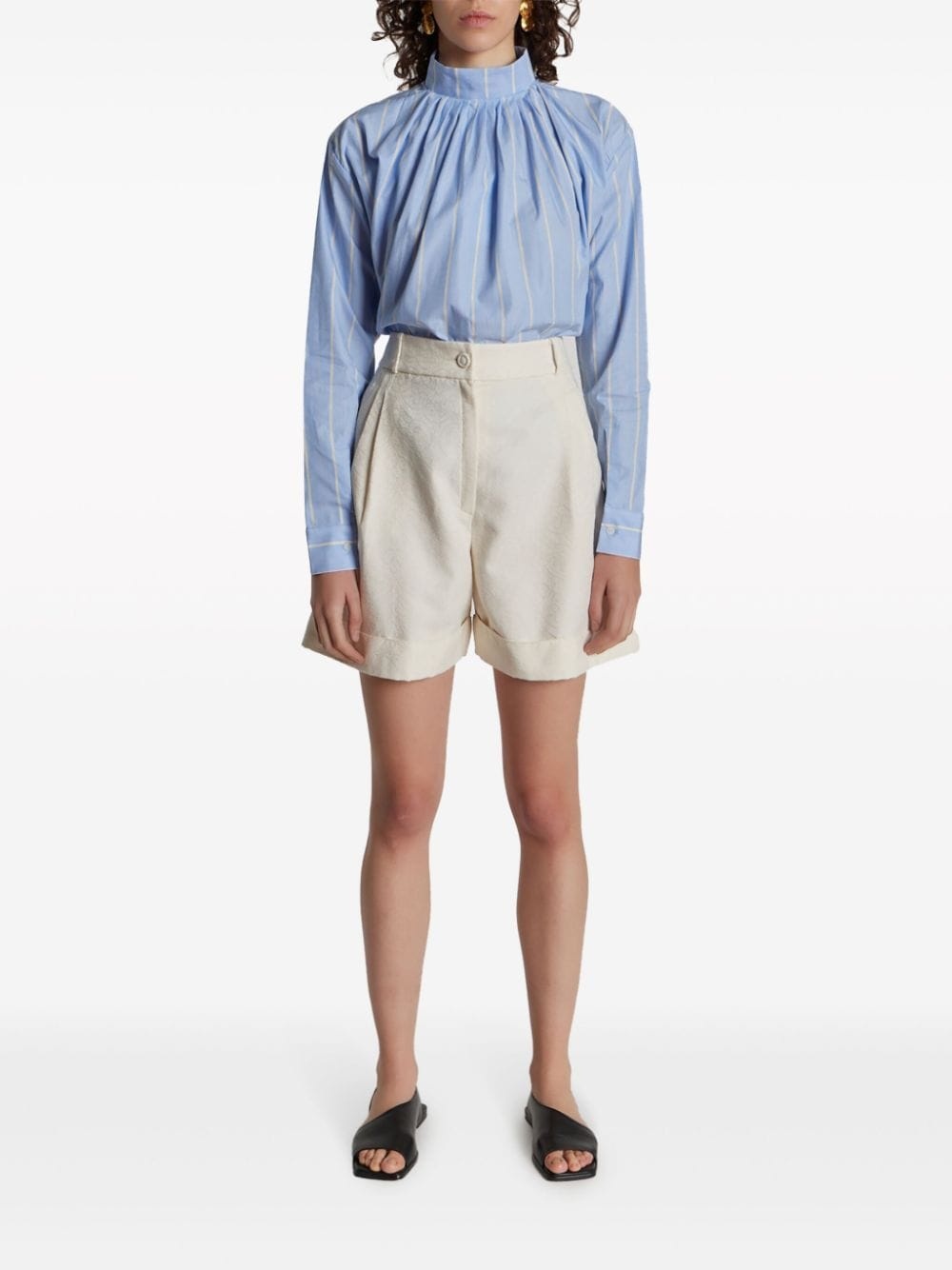 Robert gathered-detail striped blouse - 2