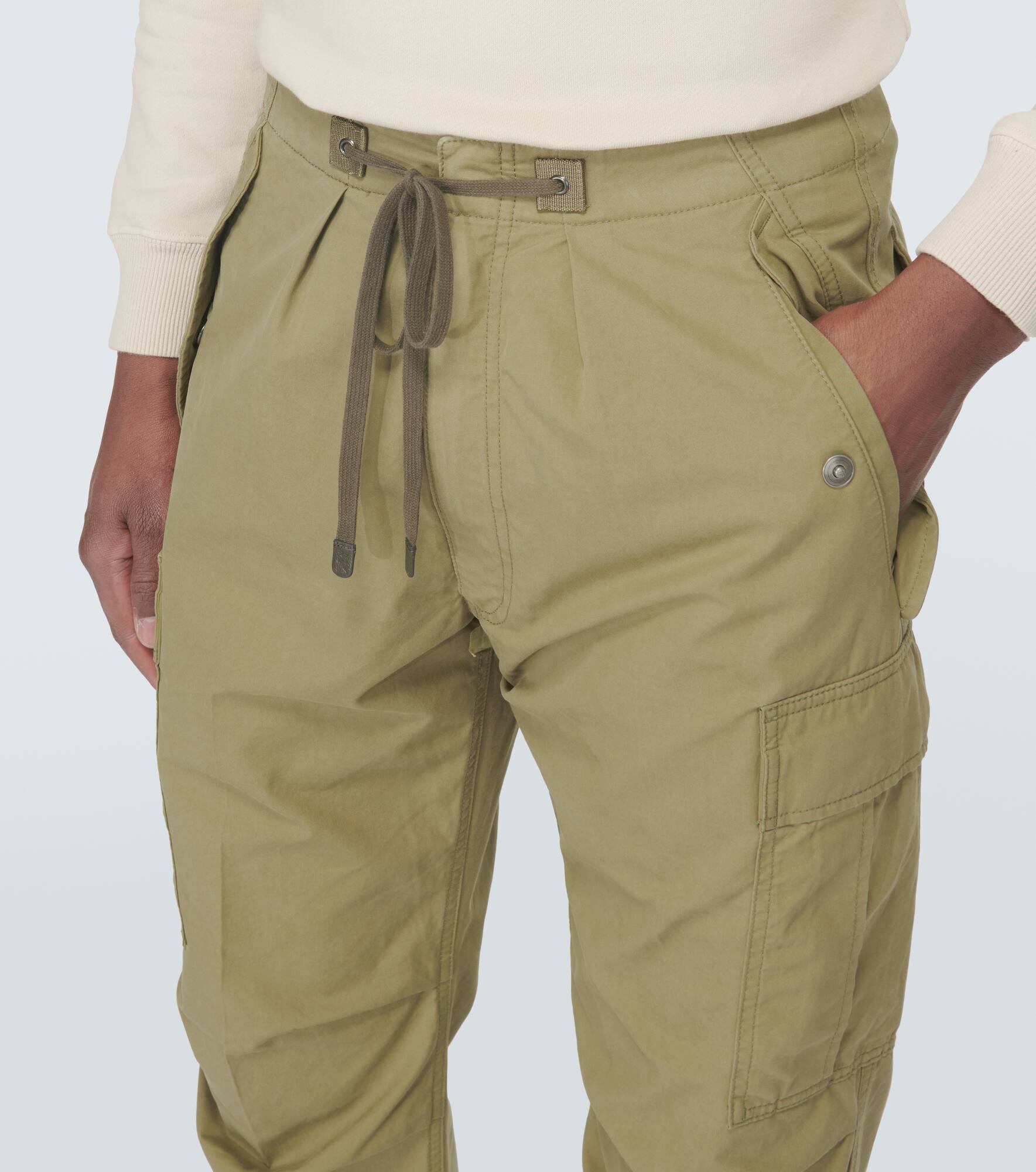 Enzyme cotton twill cargo pants - 5